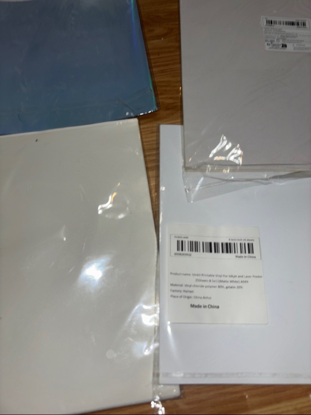 White Printable Vinyl Sheets Pack- lot of craft sticker paper. Printable cricut